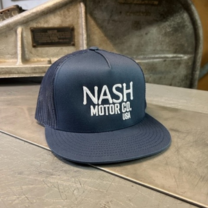 "Nash Motor Co." embroidery-  Premium Five Panel Twill Trucker Snapback