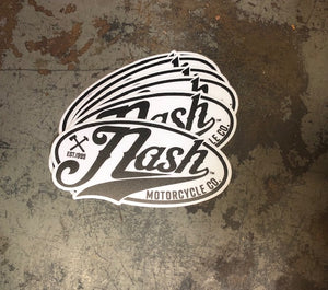 Nash Co. logo - two color mylar Sticker 4" x 3"