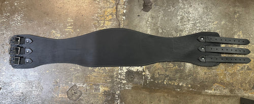 Nash Motorcycle Co: Long Tall Kidney Belt Large-Black-Old Nickel Hardware