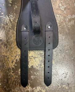 Nash Motorcycle Co: Long Tall Kidney Belt Large-Black-Old Nickel Hardware
