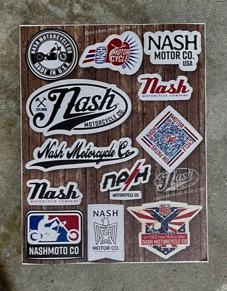 Nash Motorcycle - Sticker Sheet - Nash Motorcycle Co.