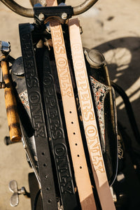 NEW!!! "Choppers Only" U.S. made leather belts - Nash Motorcycle X Choppers Magazine - Nash Motorcycle Co.