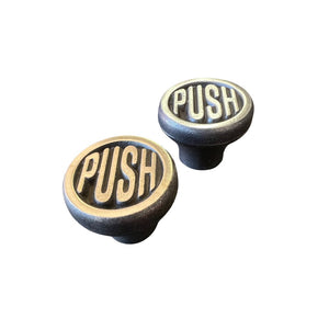 New! "PUSH" Starter Button in Stainless Steel or Bronze (button only) - Nash Motorcycle Co.