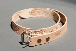 The Christian Hosoi Signature Leather Belt by Nash Motorcycle Co. - Nash Motorcycle Co.