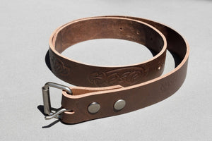 The Christian Hosoi Signature Leather Belt by Nash Motorcycle Co. - Nash Motorcycle Co.