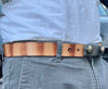 The Knuckle Buckle with Stripe Belt - Nash Motorcycle Co.