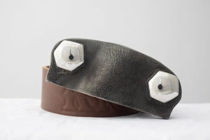 The Stainless Steel Knuckle Buckle with Handcrafted leather belt - Nash Motorcycle Co.