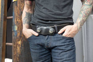 The Stainless Steel Knuckle Buckle with Handcrafted leather belt - Nash Motorcycle Co.