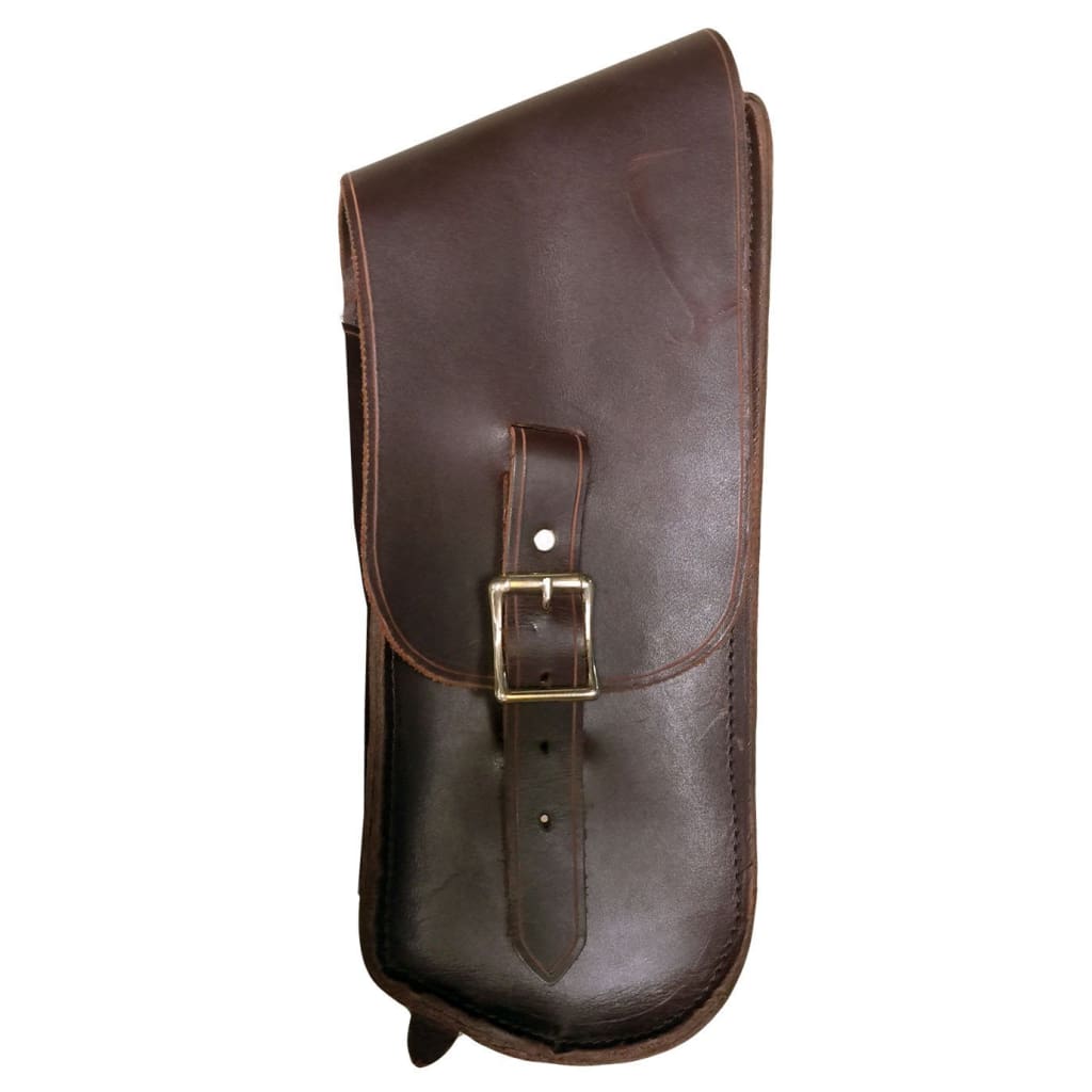 Bullet Bag - Brown / Brass / Left Side - Leather