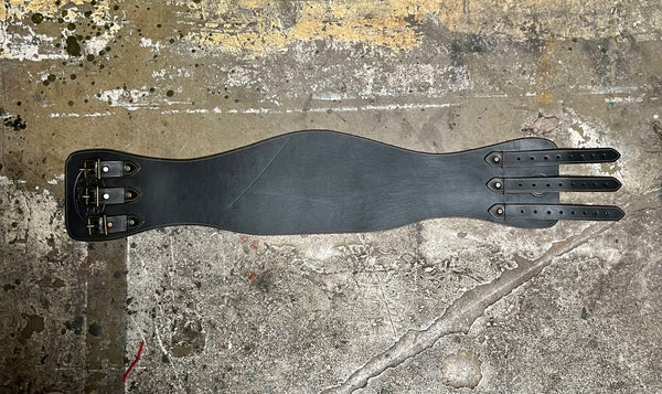 Kidney Belt - Black Leather / Old Brass hardware - size XS (PTM)