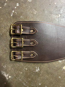 Large Kidney Belt - Brown Leather / Old Brass hardware - size XXLarge (PTM)