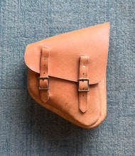 Nashty Bag - natural leather with old brass hardware- Right side mount (PTM)
