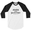 Nash and Destroy 3/4 sleeve - Black print (4 color options) - White/Black / XS - Apparel