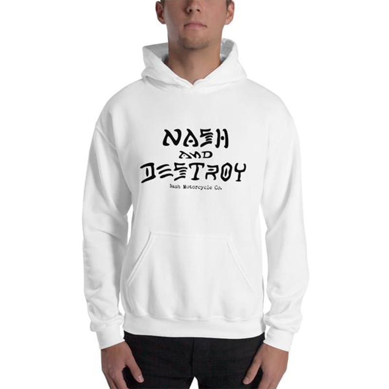 Nash and Destroy Hooded Sweatshirt - Black Print (4 color options) - Apparel