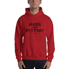 Nash and Destroy Hooded Sweatshirt - Black Print (4 color options) - Red / SM - Apparel