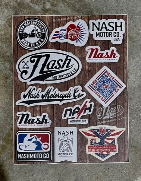 Nash Motorcycle - Sticker Sheet – Nash Motorcycle Co.