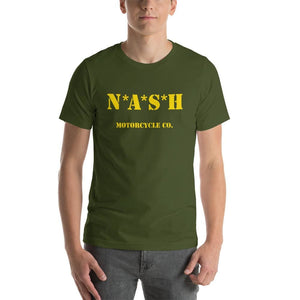The Nash Mash short sleeve T - Olive w/ Yellow - S - Apparel