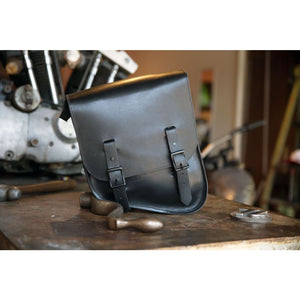 Upside Down Half & Half Bag - Black / Nickel / Left - Leather